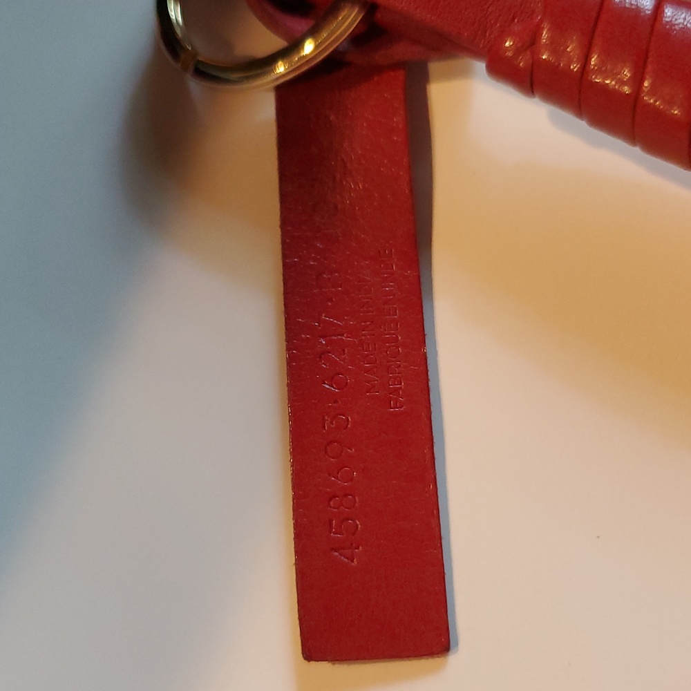Balenciaga Red Leather Tassel Keychain - Picture 2 of 6